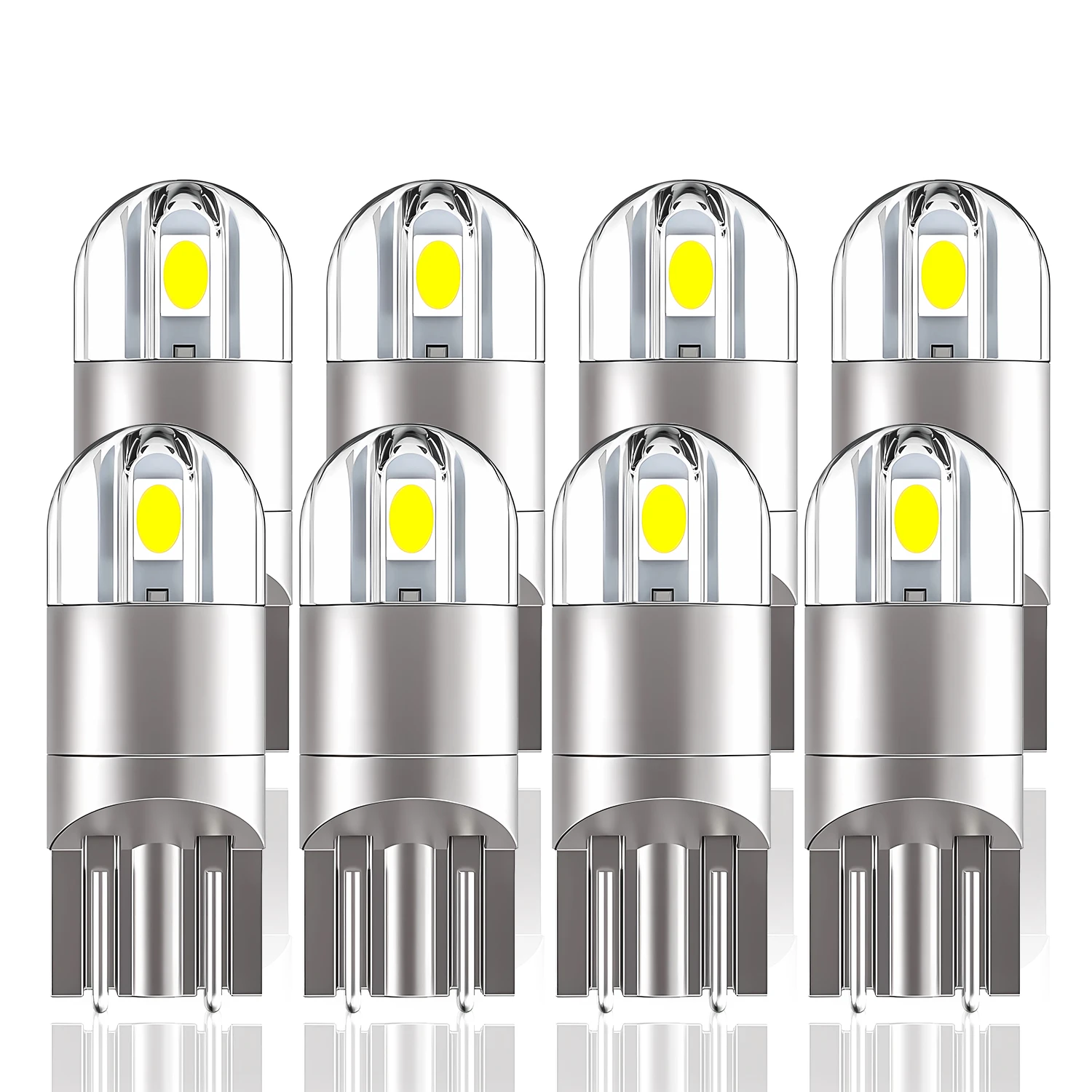 194 Led Car Bulb 3030 Chipset 2SMD T10 194 168 W5W Led Wedge Light Bulb 1.5W 12V License Plate Courtesy Step Map Lights 8pcs