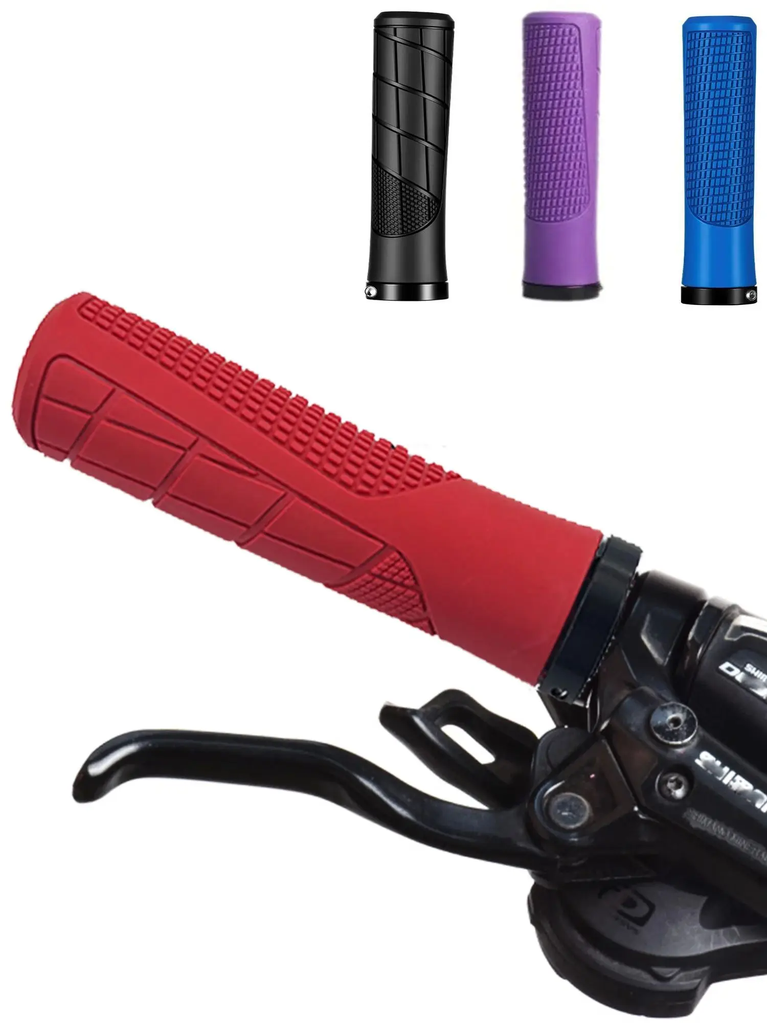 AliExpress NONE Rubber Bicycle Handlebar Grips MTB Lock-on Grip Shockproof Non-slip Mountain/Road Bike Handle Cover Bike Accessories