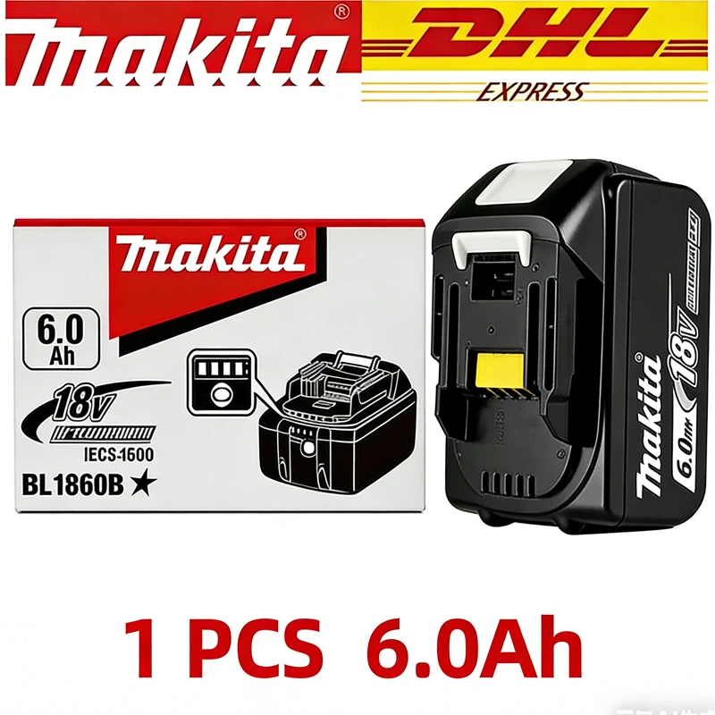

6Ah Makita Original Lithium ion Rechargeable Battery 18V 6Ah 5Ah 9Ah 3Ah 2Ah18v Replacement Batteries BL1860 BL1830 BL1850 BL186