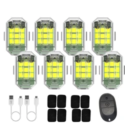 4/8Pcs Drone Strobe Light with Remote Control for DJI Mini 2/SE/Mini3/Mini 3 Pro Avata Mavic 2/2S/3 Drone Night Flight FAA