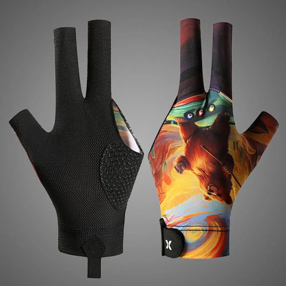 Snooker Stecca da biliardo Guanto Piscina Mano sinistra aperta Accessorio a tre dita Accessori fitness per uomini e donne U4F7
