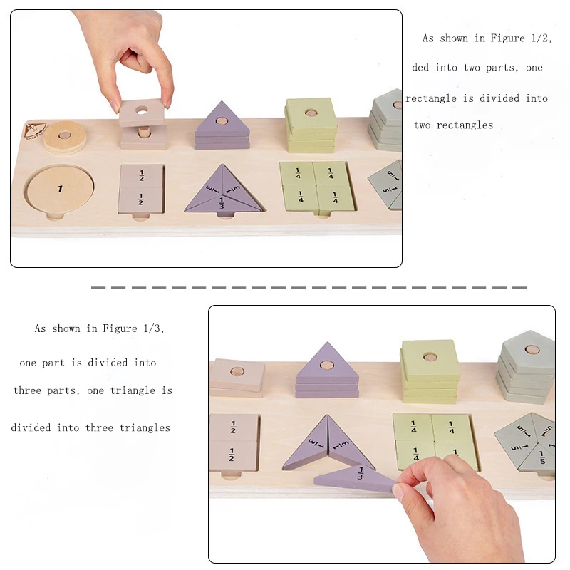 Puzzle in legno giocattolo Montessori giocattolo matematico digitale Nail Board Shape Matching Cognition Education Toys For Children