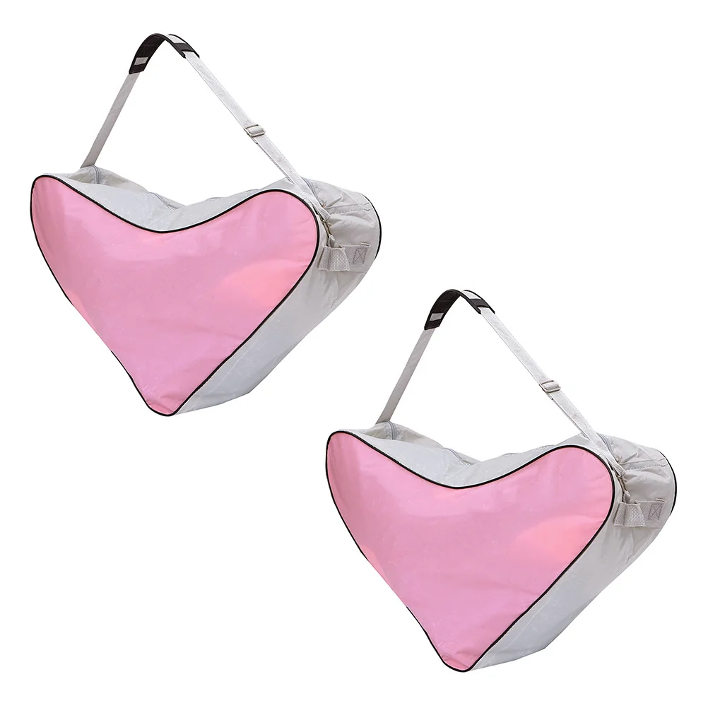 

2 Pcs Roller Skates Handbag Bags Ice-skating Outdoor Oxford Cloth Miss Carry Storage