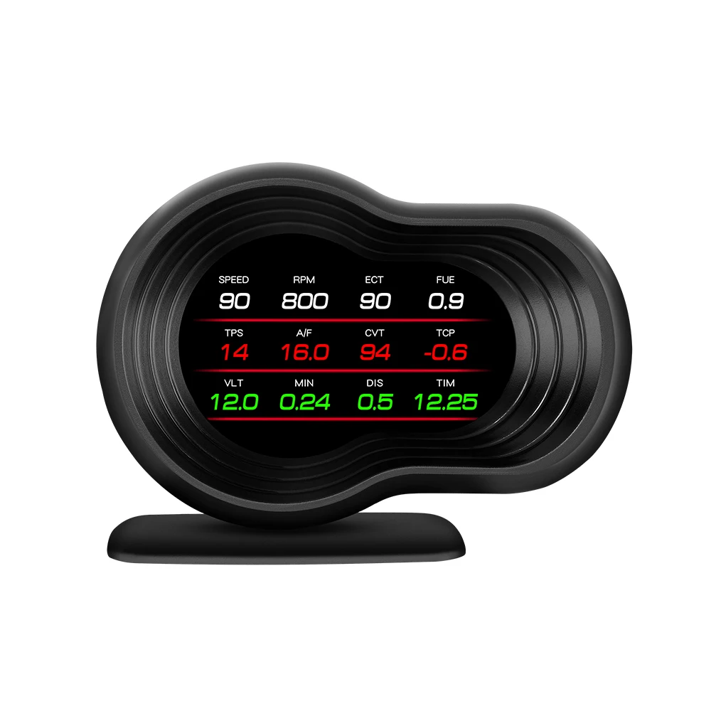 F9 Head Up Display OBD Smart Digital Tachometer Geschwindigkeit Alarm RPM Alarm Spannung Alarm Öl Temp Wasser Temp Digital Meter Gauge