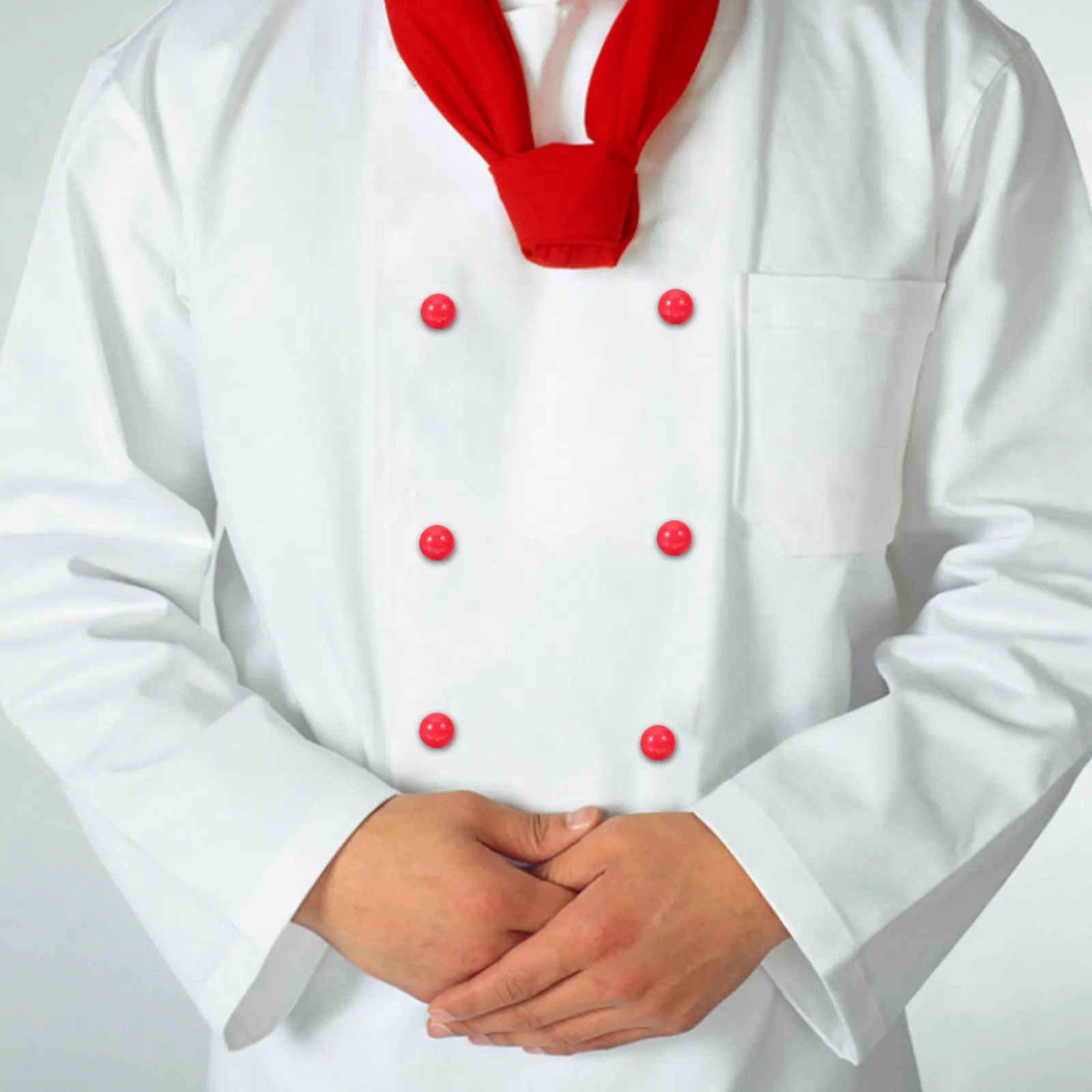 

100Pcs Convenient Chef Suit Buttons Fine Workmanship Sewing Buttons for Restaurant Hotel Kitchen Uniform Decoration