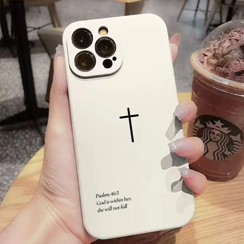 

Minimalist Black Cross Frame Square Phone Case For iPhone 17 16 15 14 13 12 11 Pro Max AIR 14 16E Plus XS XR X 8 7 SE 2020 Cover