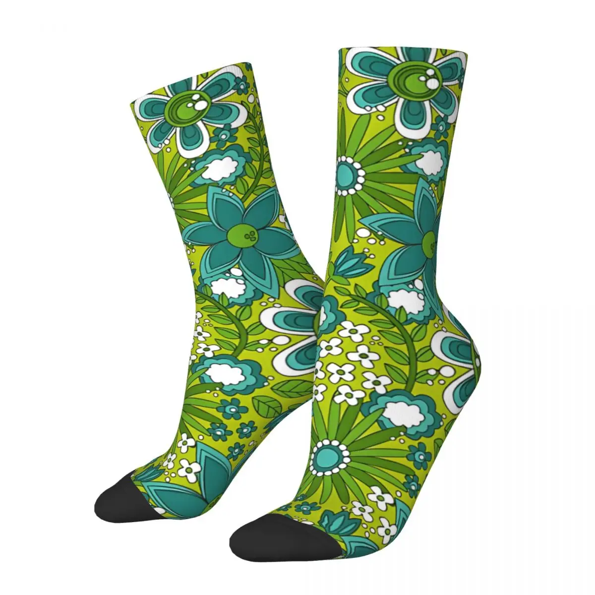 Peace Love And Flowers Unisex Winter Socks Outdoor Happy Socks Street Style Crazy Sock