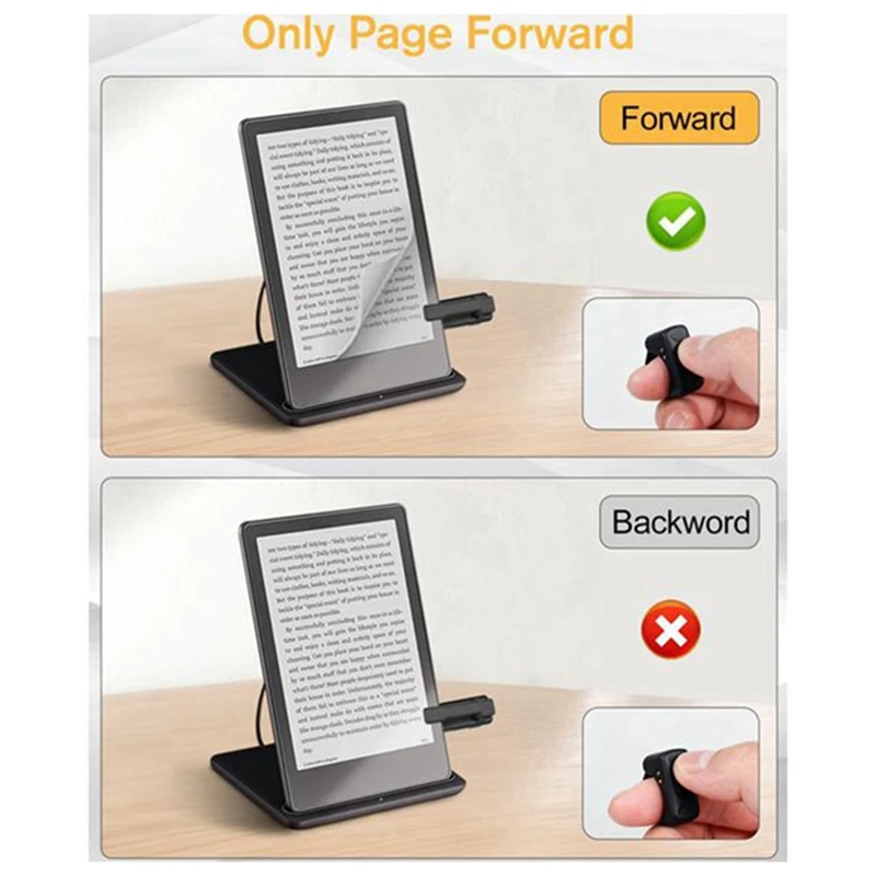 Remote Control Page Turner Ring For Kindle Paperwhite Oasis, Bluetooth E-Reader Controller, Tiktok Ring, Camera Shutter