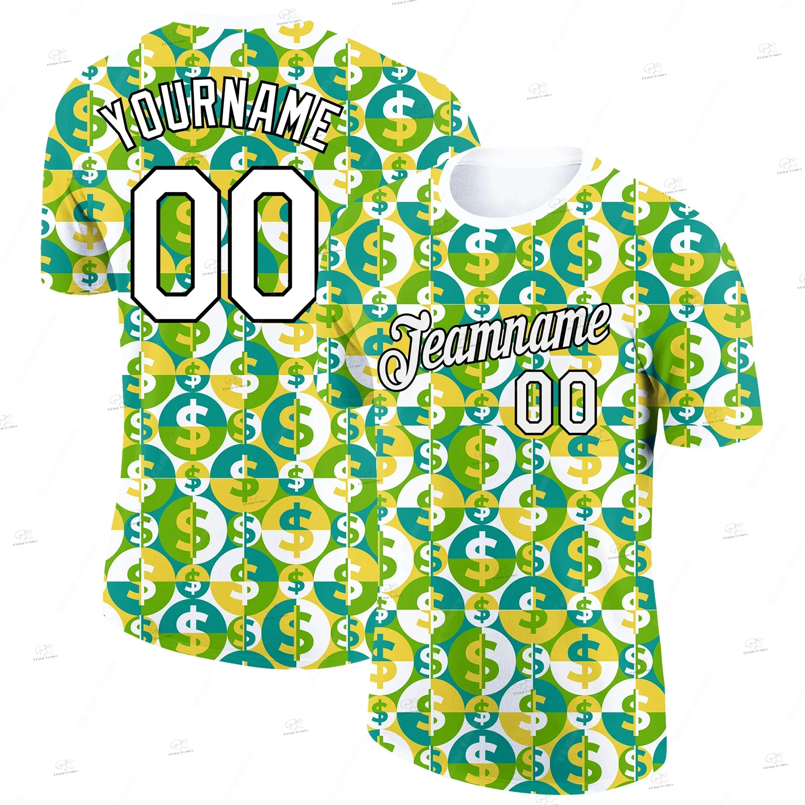 Custom Name Colorful Gradient Graffiti Polyester Shirt Pullover Retro 3DPrint Harajuku Summer Streetwear Short Sleeve T-Shirts L