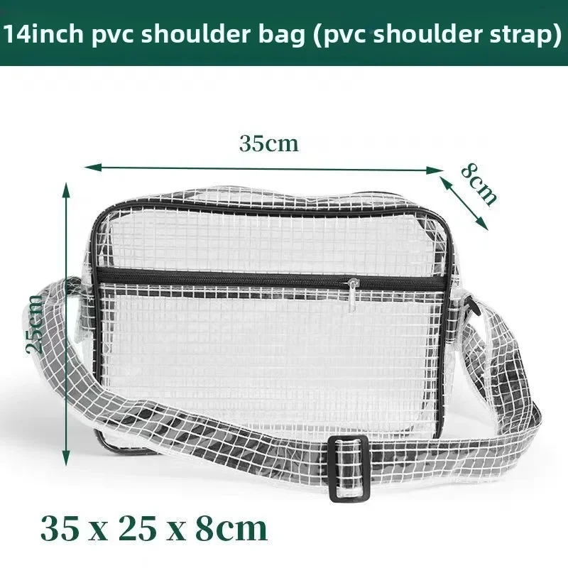 Durable14-Inch All-PVC Anti-static Grid, Tool Kit, Dust-free Clean Bag, Computer Engineering Bag, Transparent Grid.
