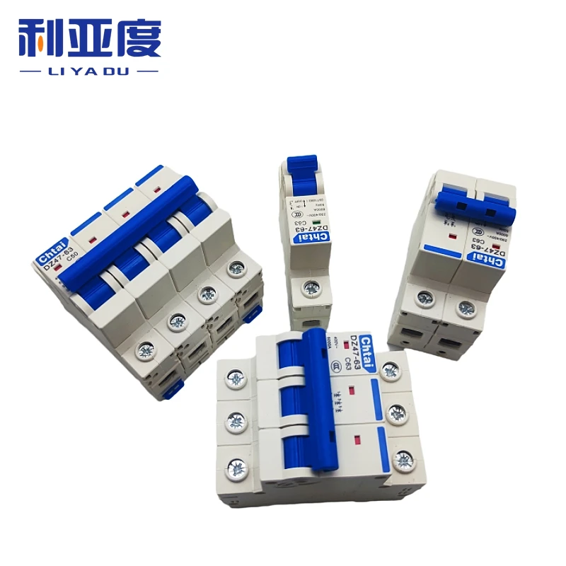 DZ47 House MCB with Indication/C Type Mini Circuit Breaker/1-4 Pole 6A/10A/16A/20A/32A/40A/50A/63A Household Air Switch