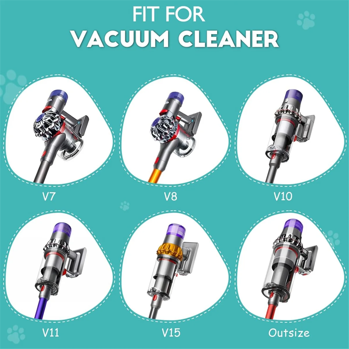 أداة العريس للحيوانات الأليفة + فرشاة الغبار + خرطوم تمديد مرن لفرشاة المكنسة الكهربائية دايسون V7 V8 V10 V11 V15