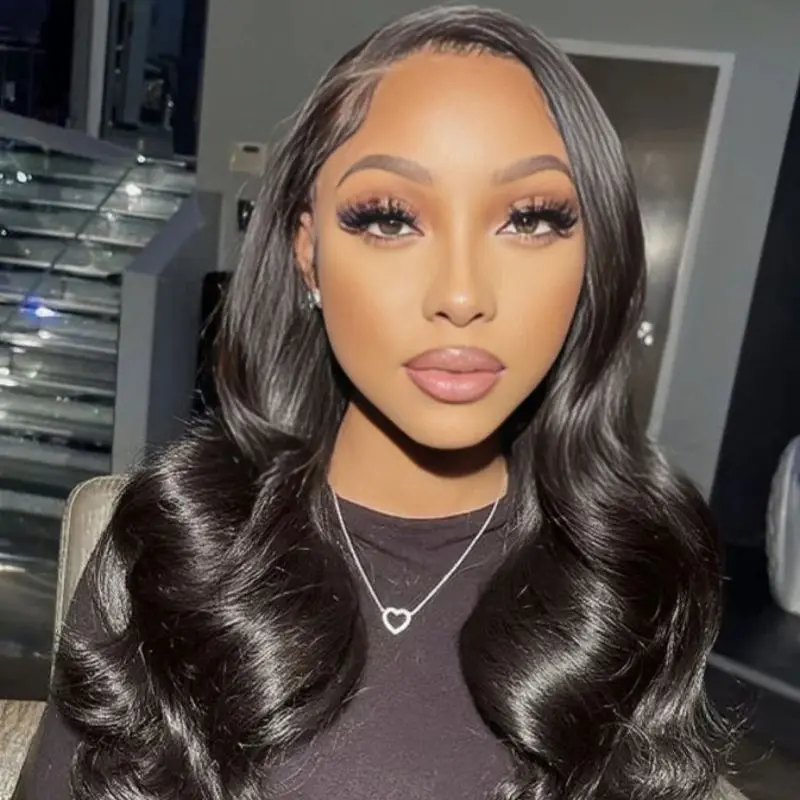 

13x6 Hd Transparent Lace Frontal Wigs 100% Brazilian 40 Inches Black Loose Body Wave Human Hair Cheap On Sale For Women Choice