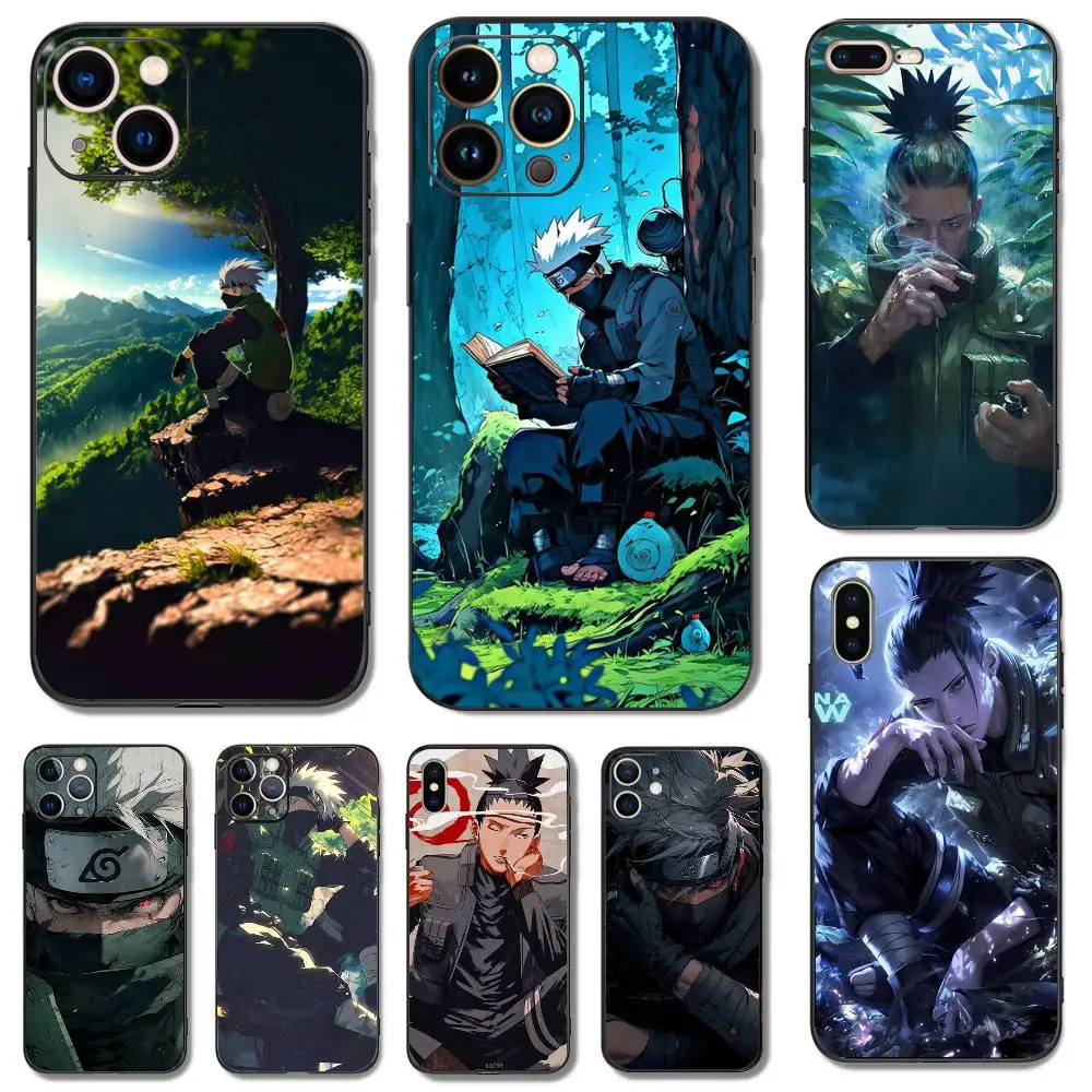 

S-Shikamaru Anime Ninja Phone Case For iPhone 16,15,14,13,12,11,Pro,X,XS,Max,XR,Plus,Mini Soft Silicone Black Shockproof TPU