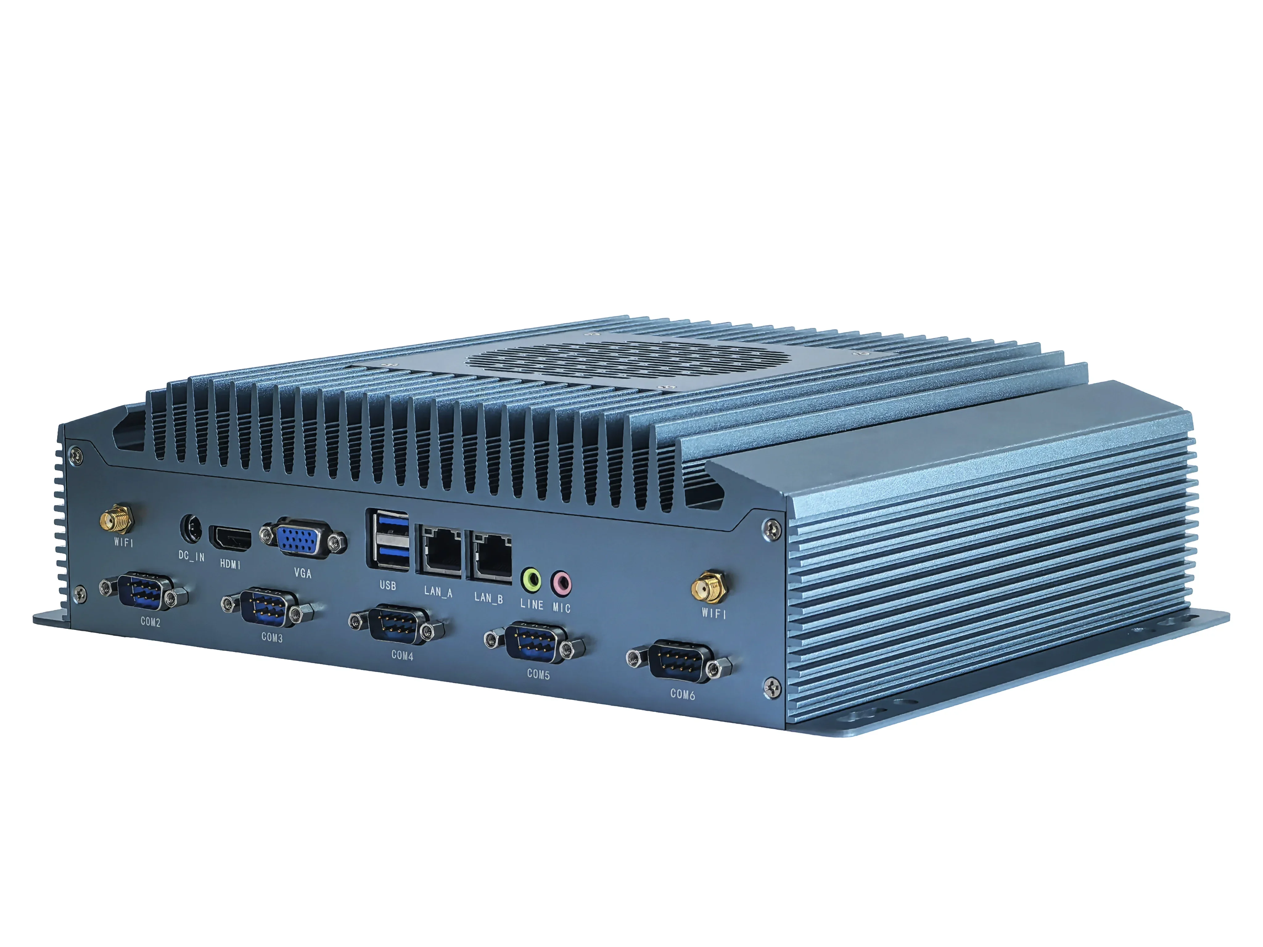 Elsky fabricante industrial pc core i3 12gen mini computador 2 * ddr4 2lan 6com m.2 5g 1 * dp 4k 60hz ipc6801