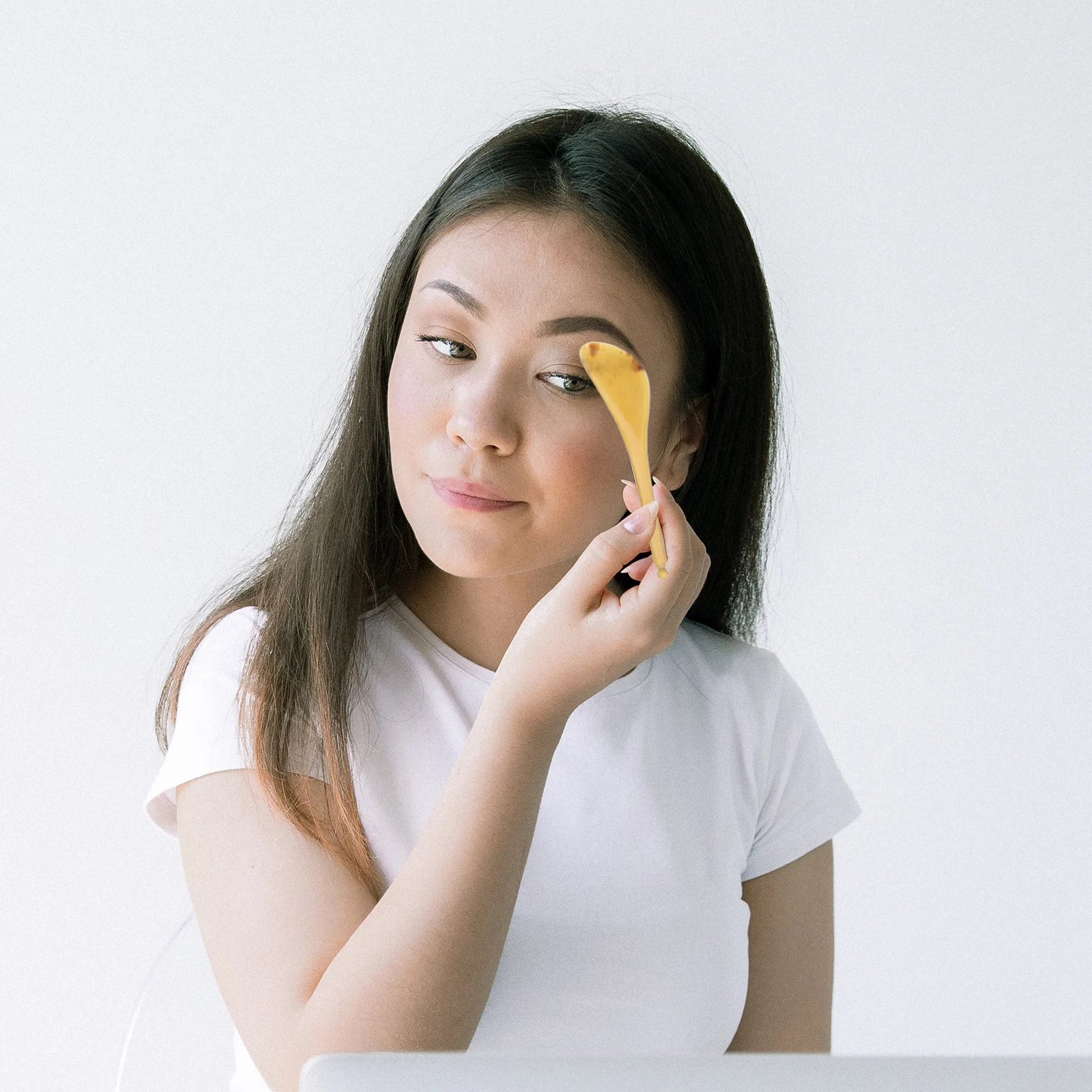 Facial Eye Scraping Stick Black Horn Massage Tool SPA Board Pain Relief Skin Care Facial Beauty Instrument Non Electric