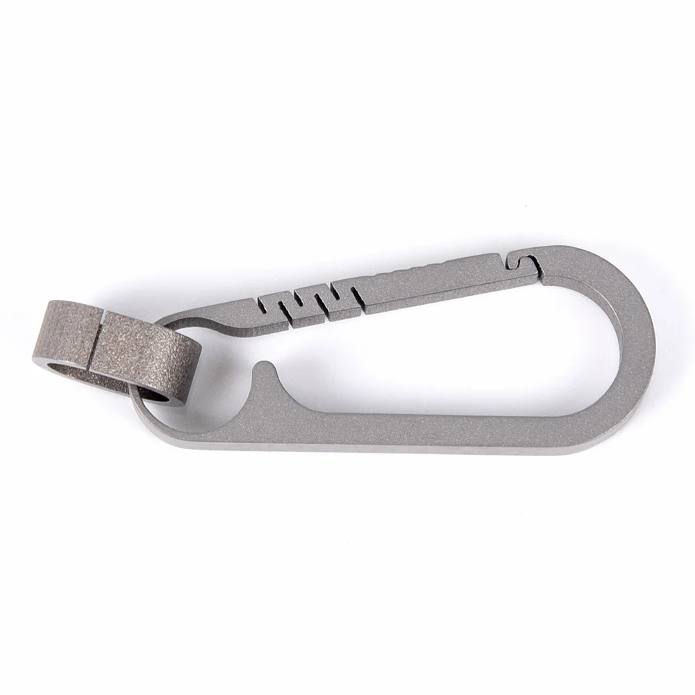 1pcs Car Keychain Titanium Alloy Width: 18mm Length: 55mm TC4 Titanium alloy Backpack Buckle Carabiner Clip Hanging Pendant