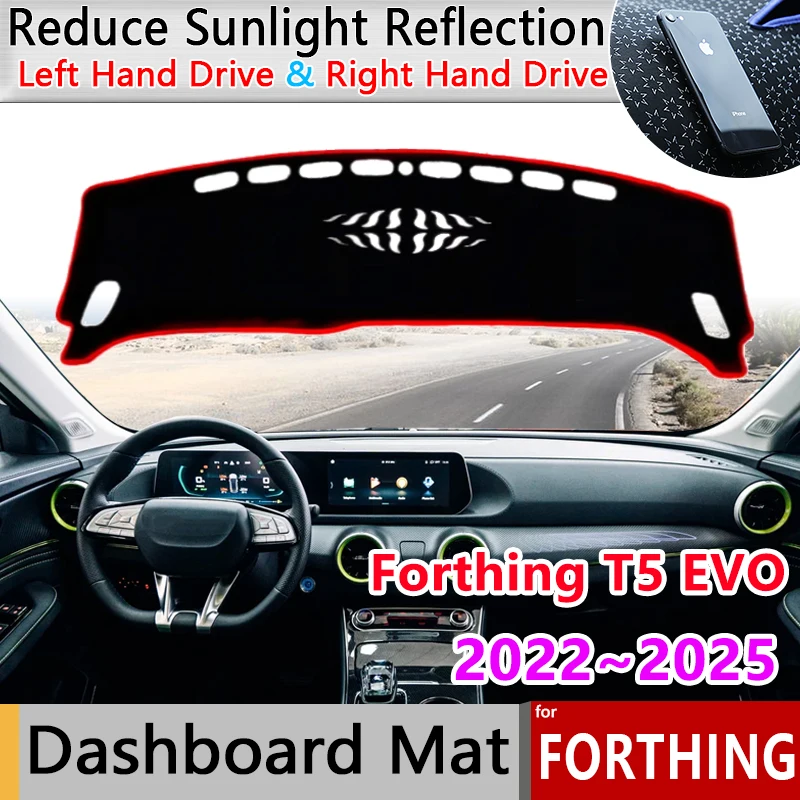 Car Dashboard Cover Pad for Forthing T5 Evo 2025 Accessories 2022~2024 Liner Anti-Slip Mat Sunshade Dashmat Carpet Rug Sticker