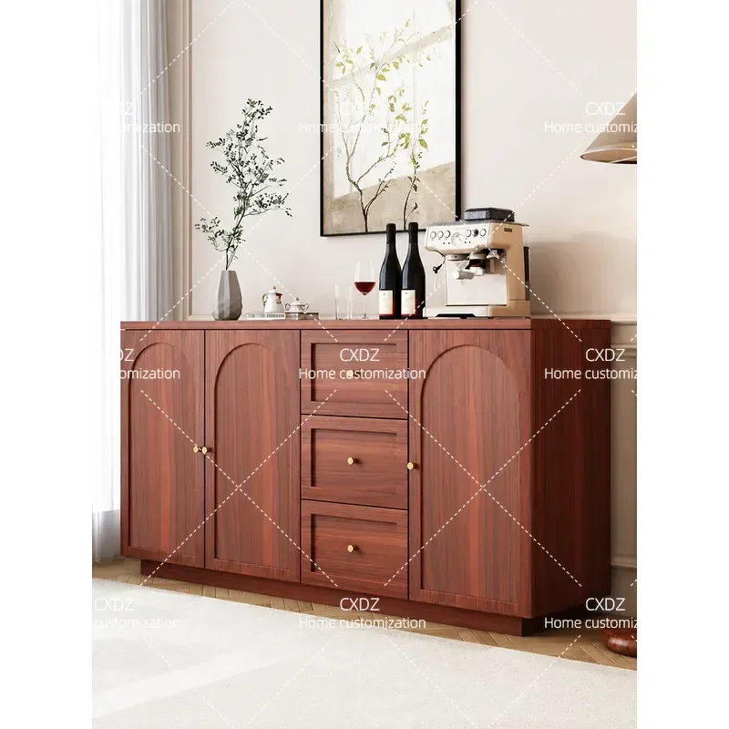 Floor to Ceiling Dining Side Cabinet Integrated Storage Unit Wall Mounted Living Room Tea Bar Kitchen Wooden Door Cupboard