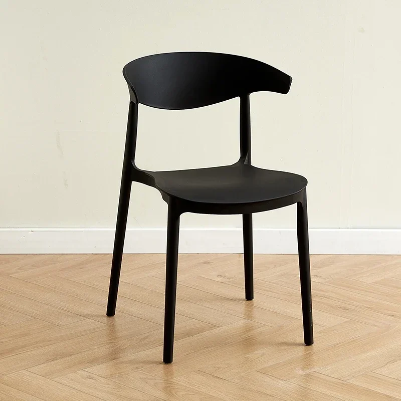 Plastic Contemporary Dining Chairs Modern Black Restaurant Desk Dinning Chairs Mobiles Single Cadeiras De Jantar Hotel Furniture