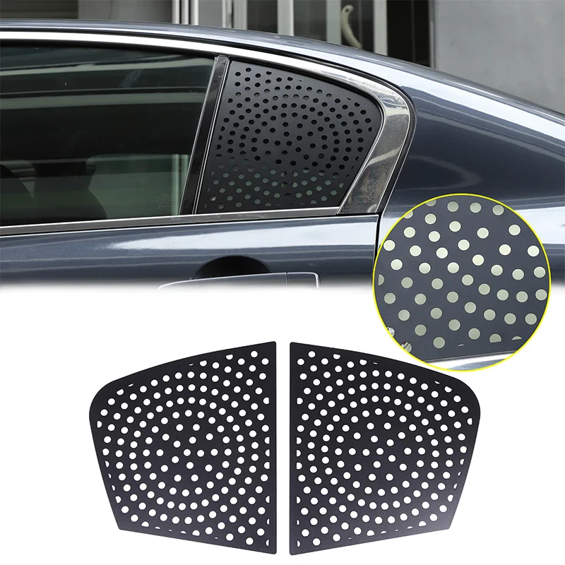 

Для 2007-2013 Infiniti G25 G35 G37 4-дверная наклейка из алюминиевого сплава на заднее окно автомобиля, треугольная затвор, оленькая накладка, аксессуары