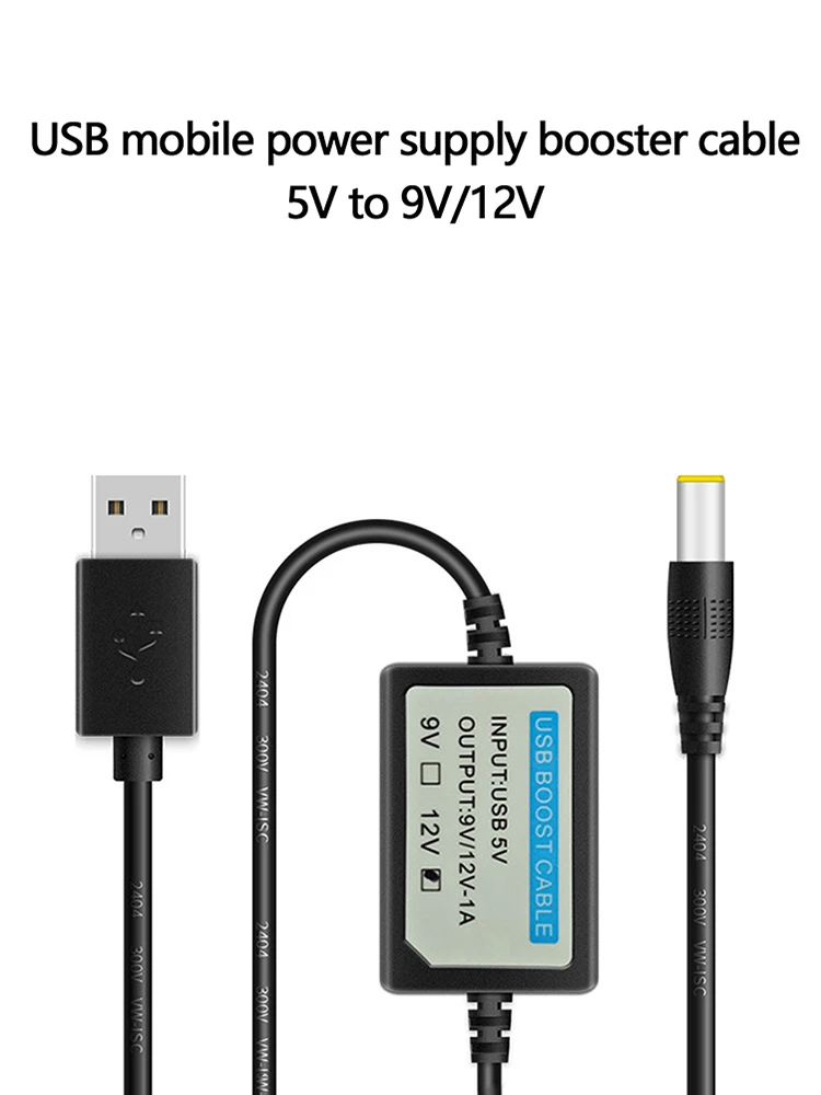 Usb Booster Cable Mobile Power Supply 5V To 9/12V Cable 1A Power Cable Dkp-01 Can Achieve Convenient Conversion