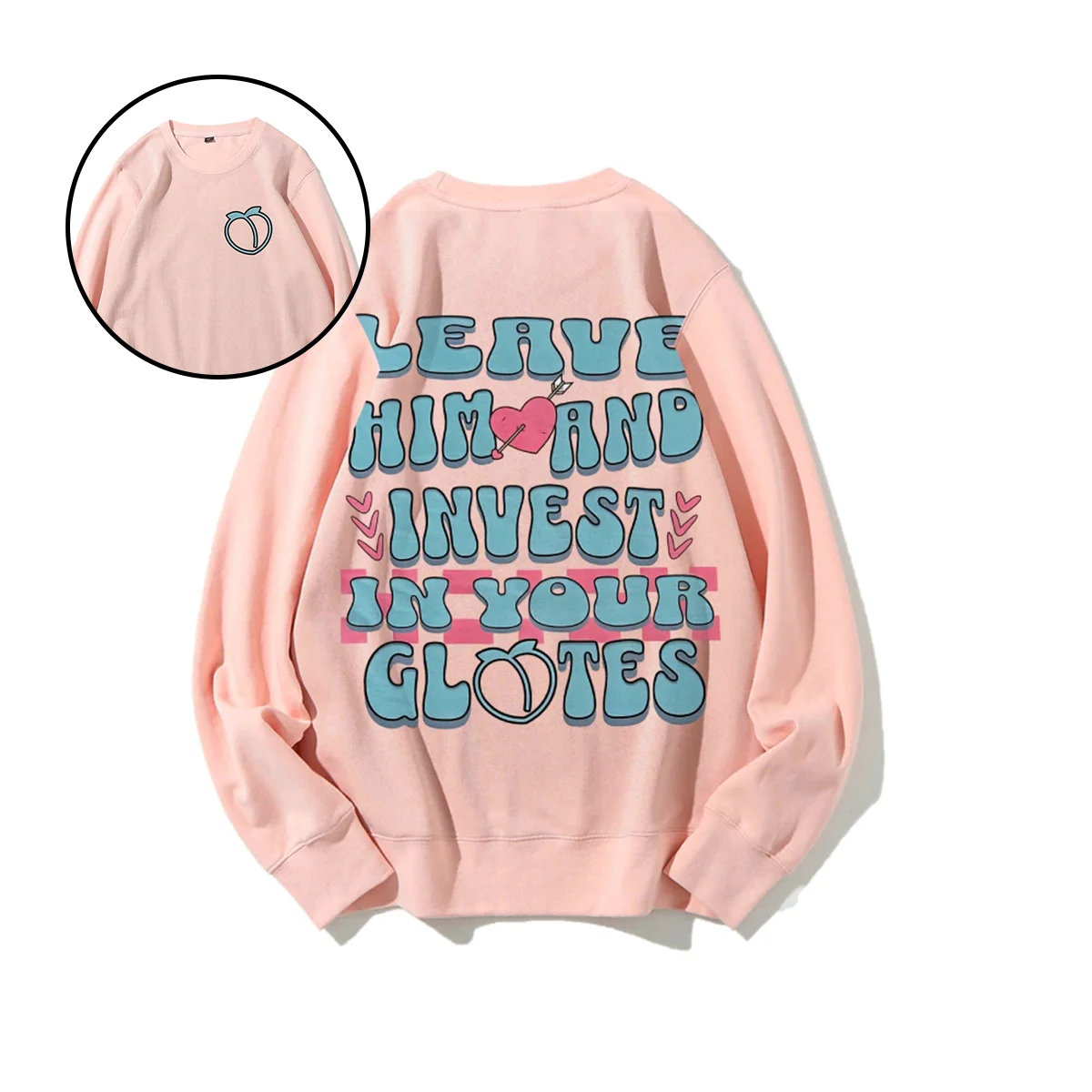 Leave Him And Invest In Your Gloves Sweatshirt Women Graphic Sweatshirt Funny Quote Pullover Autumn Winter Trendy Women Clothing