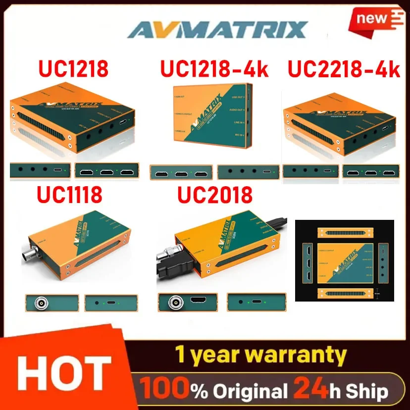 AVMATRIX UC2018 UC1118 UC2218 UC1218 4K HDMI-compatible to USB 3.1 TYPE-C Uncompressed Video Capture For Streaming