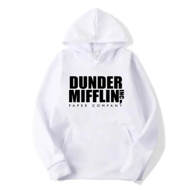 Bluza biurowa męska bluza z kapturem wełnianym z polaru Dunder Mifflin papierowa bluza z kapturem Unisex