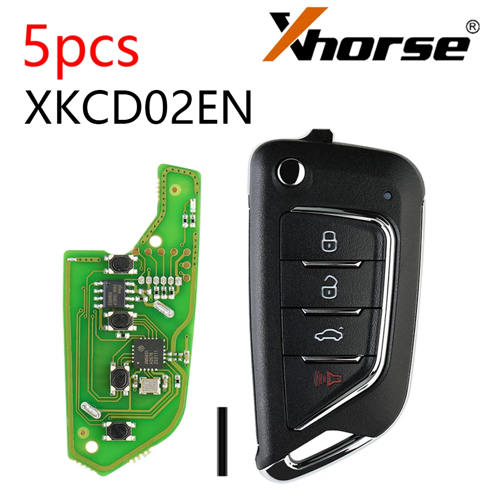 

Xhorse XKCD02EN Wire Remote Key With 4 Button 5PCS/Lot