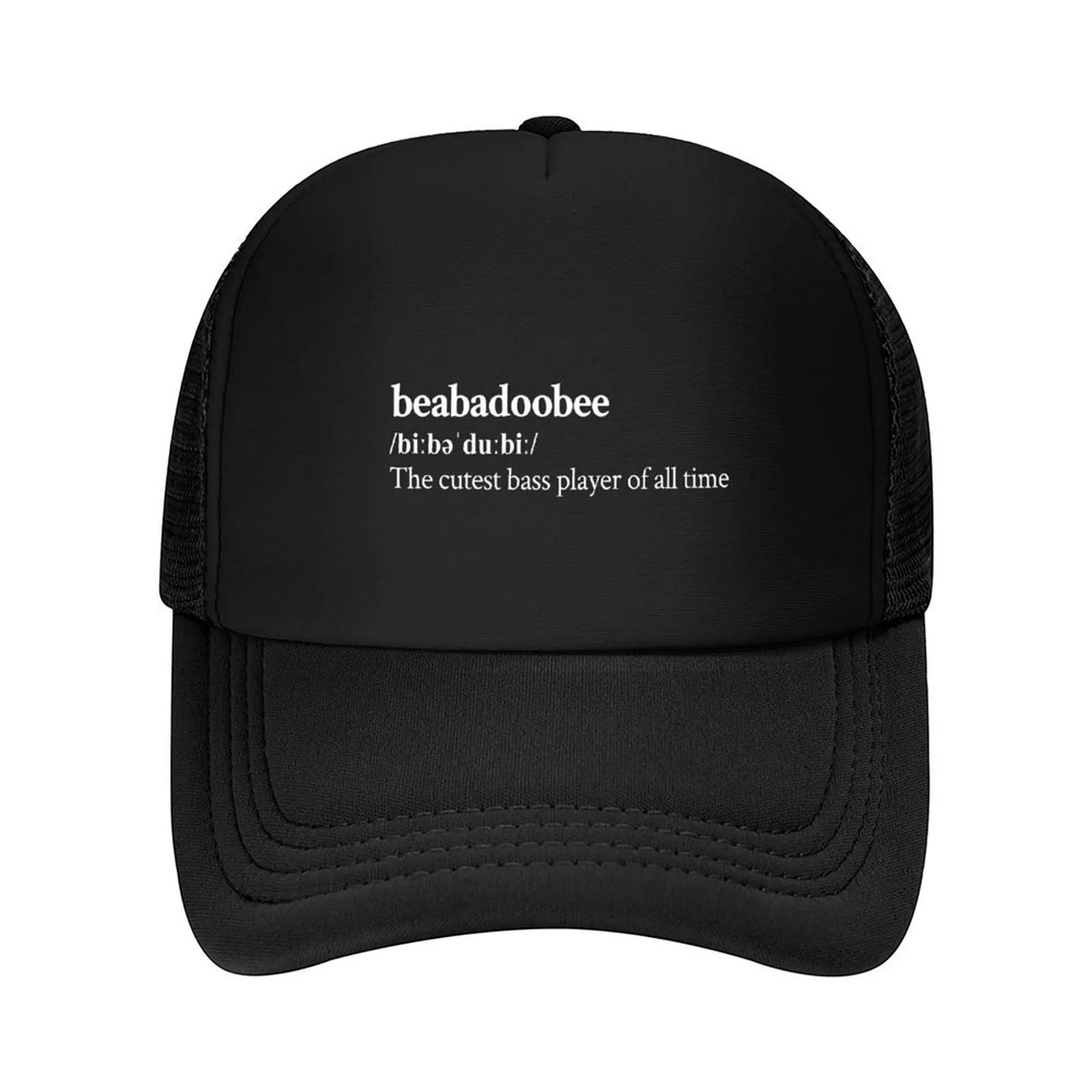 

Beabadoobee Aesthetic Cute Quote Lyrics Black Baseball Cap luxury woman cap Trucker Hat Icon Boy Women's