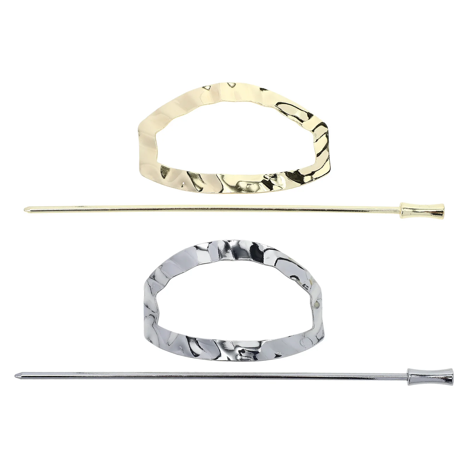 

2Pcs Metal Hair Cuff Clips Beautiful Knot Slide Clips Vintage Chignon Makers Practical Women Hair Accessories Chignon Bun Cover