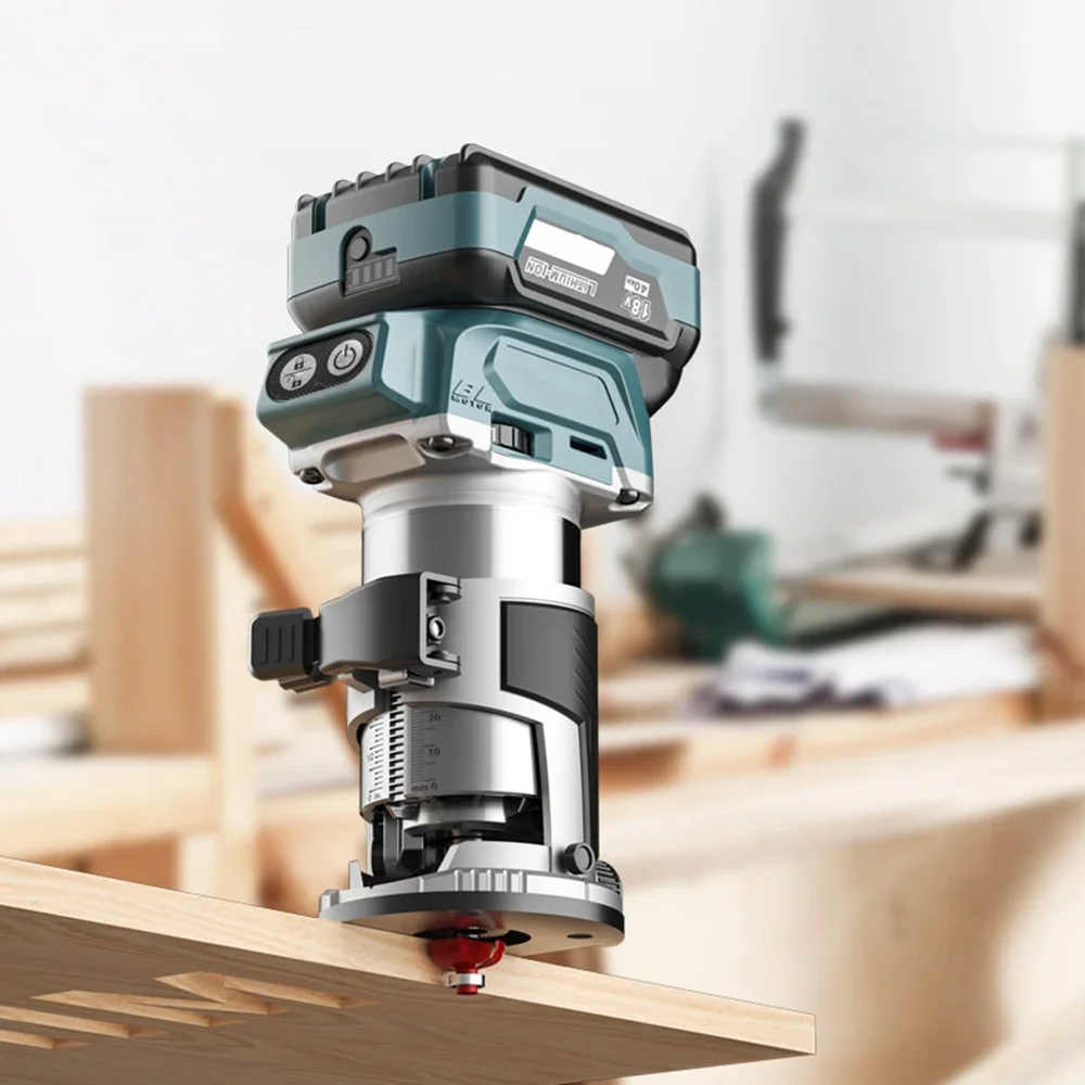 Makita-Tondeuse à bois électrique sans balais, travail de calcul, gravure, rainurage, tondeuse à main, toupie à bois, pas de batterie