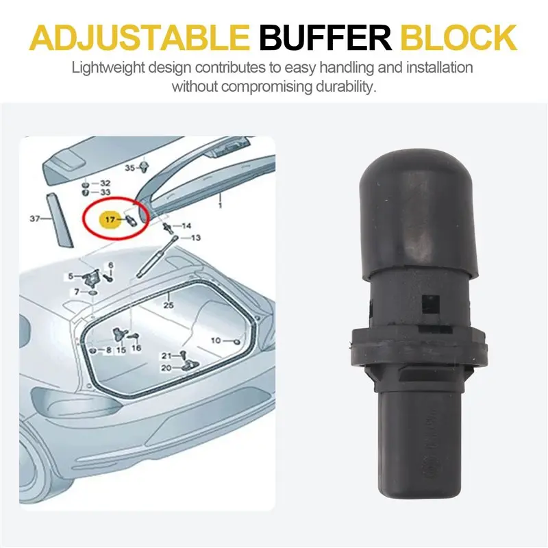 For VW Scirocco 2009-2014 Rear Boot Tailgate Cushion Rubber Stop Adjustable Buffer Block 1K8827761D Car Accessory