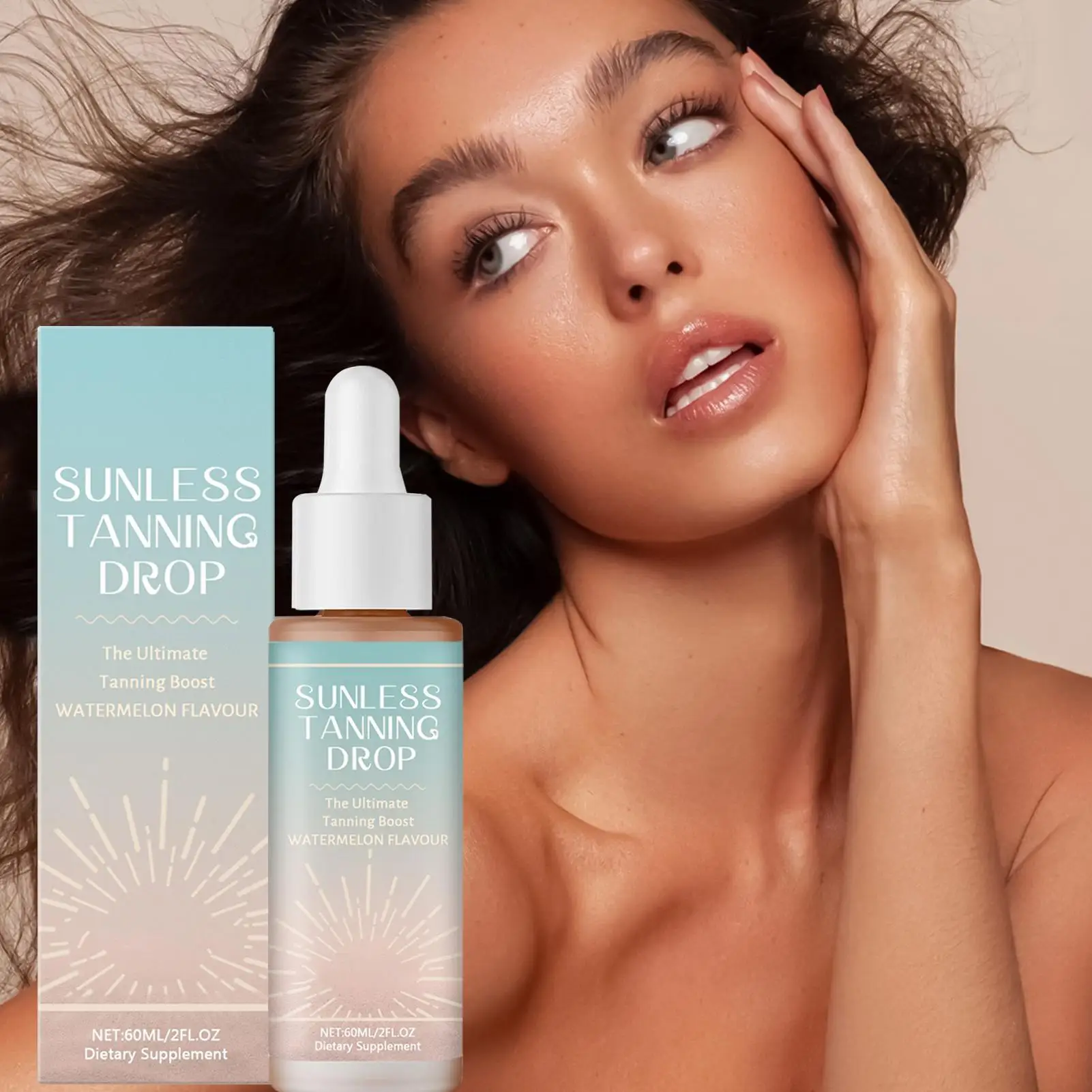 60ml Self -Tanning Drop Sunless Tanning Drop Nourishing Hydrating Self-Tanner Drops Enhance Skin body face Liquid Bronzer Tanner - view 5