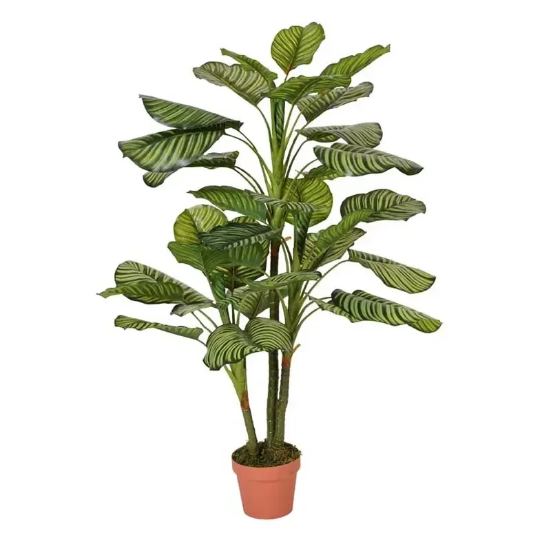 Artificial Plant 100cm Aglaonema Costatum Big Leaf Evergreen Plant for Home Office Decoration