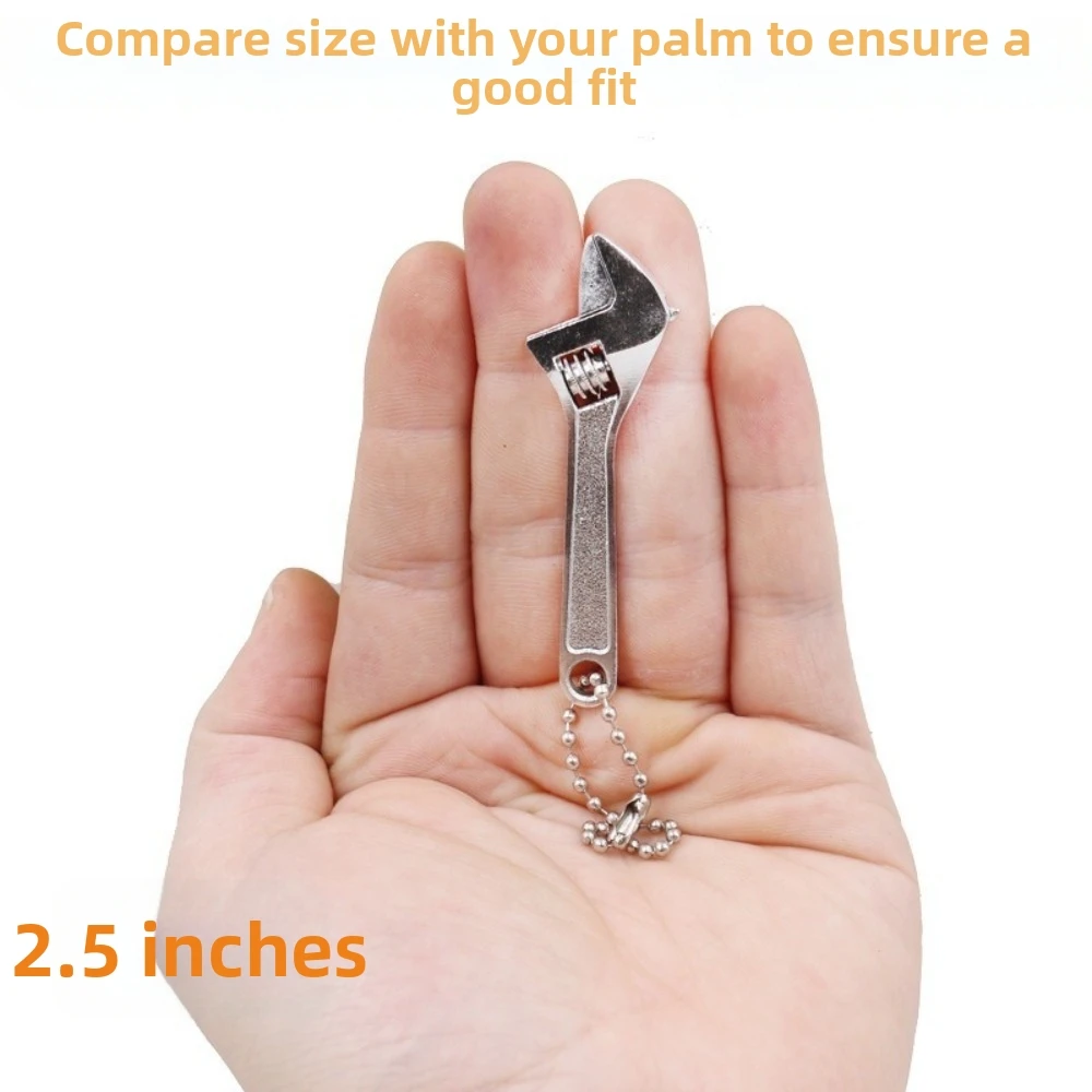 2.5 Inch-4 Inch Mini Adjustable Wrench Lightweight Versatile Monkey Wrench Steel Black Silver Color Shifting Spanner Home Repair