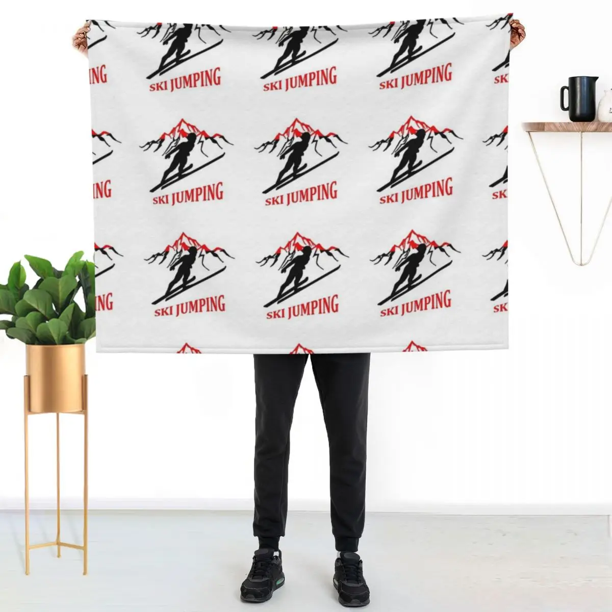 Ski Jumping Gift Throw Blanket Hair Heavy Soft Plaid warm for winter Fashion Sofas Thins Blankets