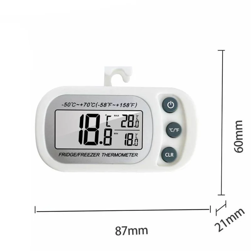 Mini refrigerator Temperature Monitor Digital Magnetic Thermometer for Fridge Max & Min Temp Record for Home