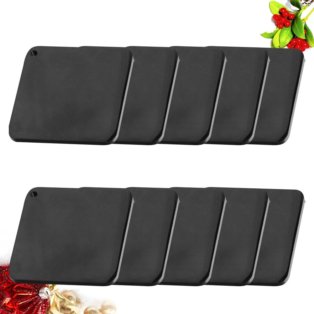 10 Pcs Stainless Steel Tag Tags Blank Charms for Jewelry Making Manual Necklace Pendant Stamping