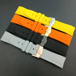 22mm gray/black/blue high-quality rubber strap watch/case replacement bracelet watch accessories bezel watch parts