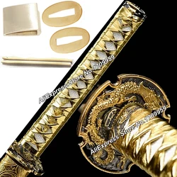 Dragon Tsuba+Menuki+Fuchi+Kashira+Handle+Habaki+Seppa For Japanese Samurai Katana/Wakizashi/Tanto Set Sword Accessory