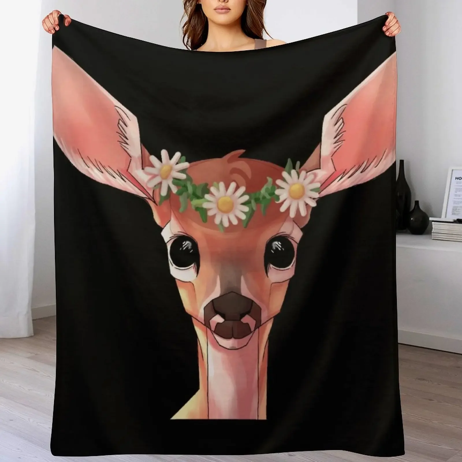 

deer:) Throw Blanket For Sofa Thin Quilt Picnic Furrys Blankets