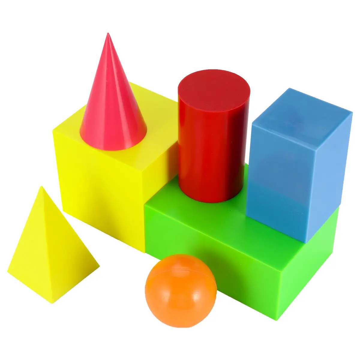 

7Pcs Geometric Shape Teaching Set Removable Lid Exploration Volume Kids Early Education Tools Portable Math Cognition Learning