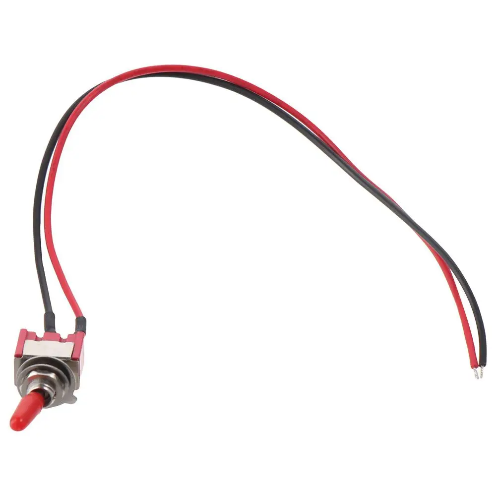 1/8Pcs Switch 2 Position 2 Pins Miniature Toggle Switch MTS-101 AC 125V Rocker Switch 6A SPST Pre-soldered Wires Button Car