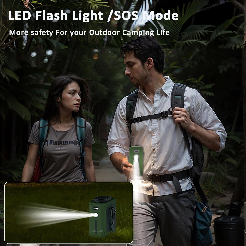 Портативный поясной вентилятор 10000 мАч, подвесной вентилятор на шею, уличный вентилятор для кемпинга с блоком питания, светодиодный светильник, перезаряжаемый поясной вентилятор с зажимом, настольный вентилятор