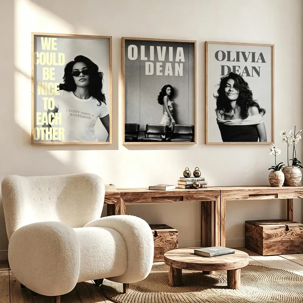music Olivia Dean Poster Poster HD Waterproof Self Adhesive Wall Art Print Decor for Bedroom Living Room Gift
