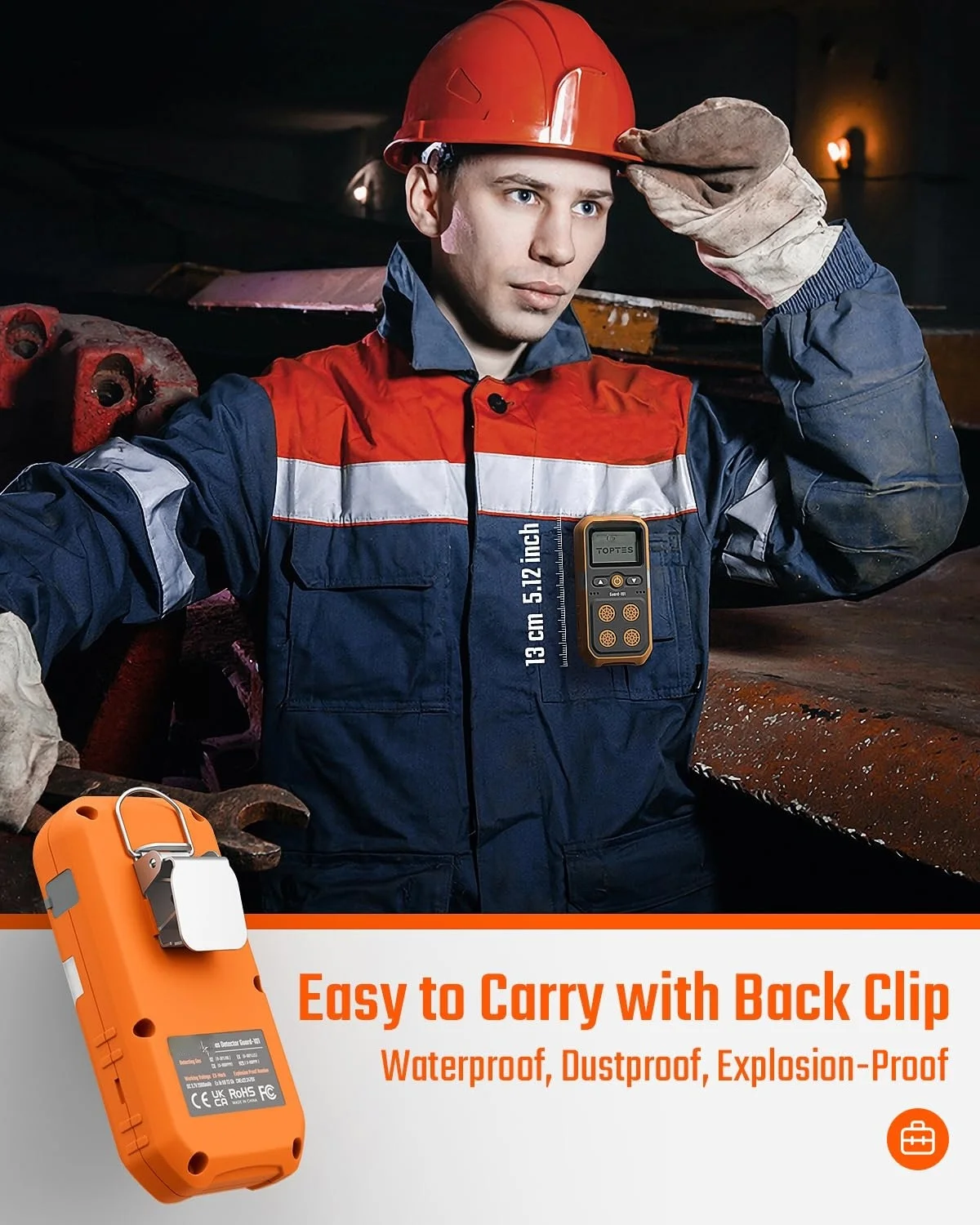 كاشف غاز Aikesi 4 شاشة غاز لـ H2S CO LEL وO2 مع كاشف غاز أجهزة الإنذار البصرية والمسمعة بالاهتزاز