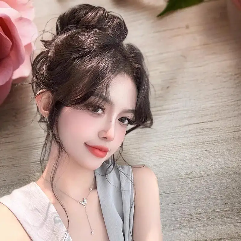 حاملي الشعر وحزم العصر الجديد؛ شعر كعكة سميك بشكل اصطناعي؛ ربطات شعر منخفضة للإناث؛ عبوات إطالة الشعر المستعار والشعر.