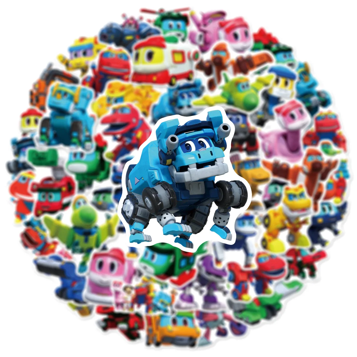 50 قطعة GOGO DINO الكرتون آلة التنين ملصقات مضحك الرسوم المتحركة الشارات DIY بها بنفسك حقيبة الثلاجة المحمول الغيتار سيارة دراجة الكتابة على الجدران ديكور #5